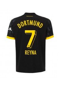 Borussia Dortmund Giovanni Reyna #7 Jalkapallovaatteet Vieraspaita 2023-24 Lyhythihainen
